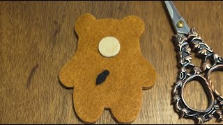 Felt honey bear sewing tutorial #sewing #feltcrafts #craft