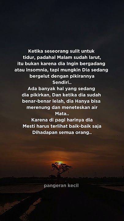 Ketika seseorang sulit tidur di malam hari - motivasi kata kata