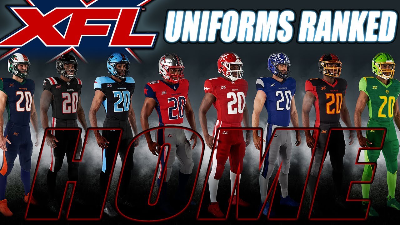 Xfl Uniforms Ranked 1 8 Home Youtube 