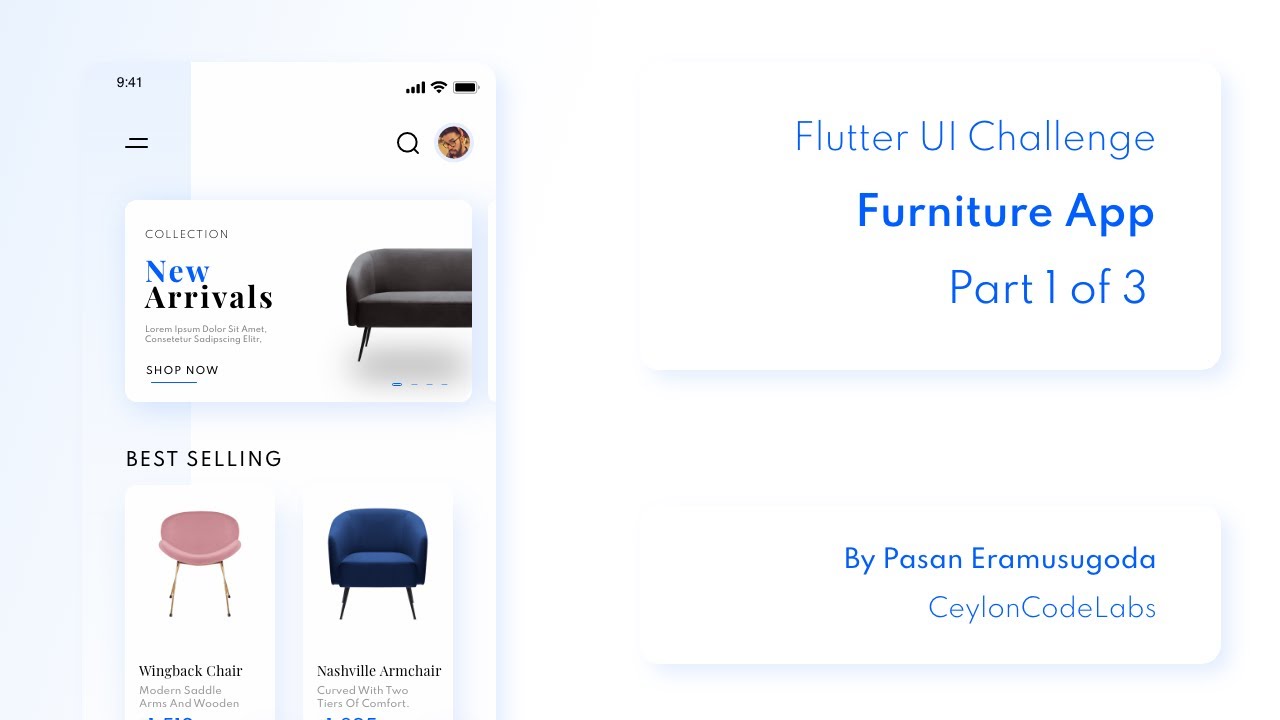 Flutter: UI Challenge: Furniture App Part 1 of 3 - YouTube