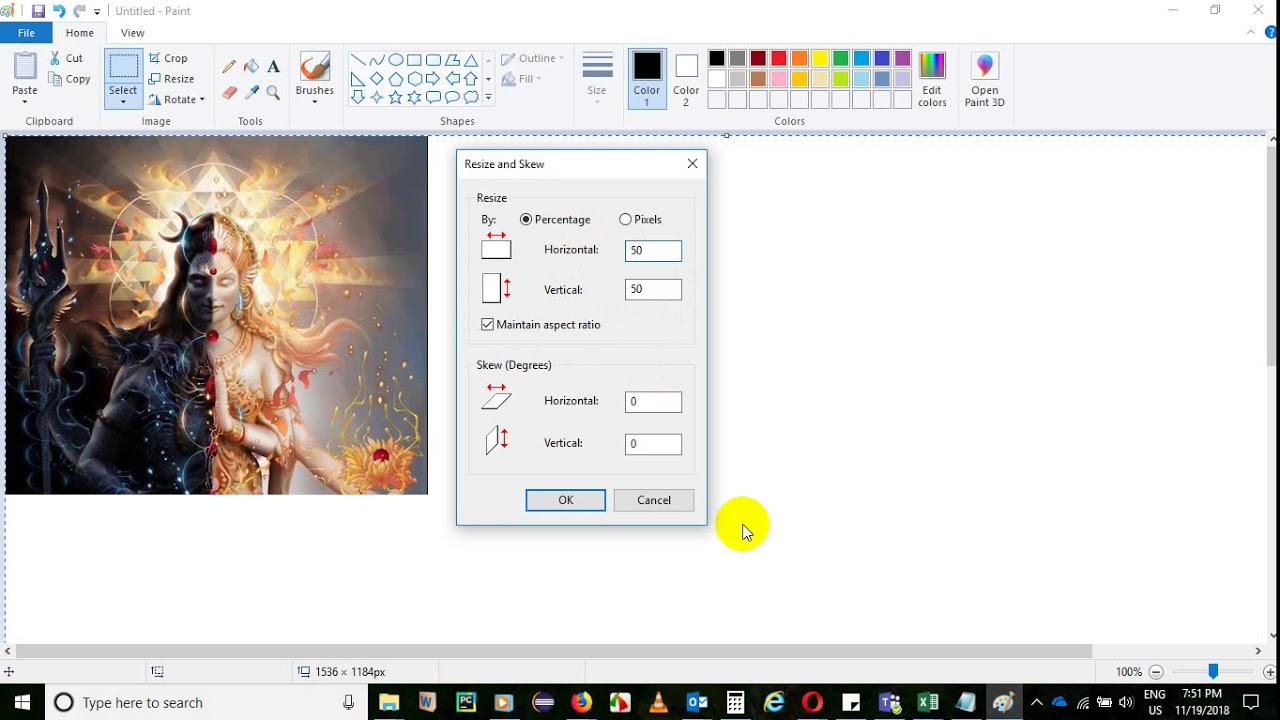 Resize Image or picture in Microsoft office Paint YouTube