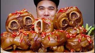 SPICY OX FEET | BRAISED BEEF FEET | ENG SUBS CAPTION | MUKBANG ASMR | PAA NG BAKA ADOBO | ALFIE EATS