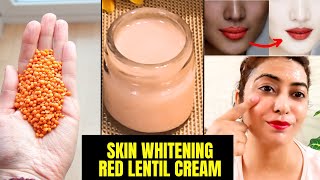 Homemade Skin Whitening RED LENTIL SUMMER CREAM🟠| Lightens Dull Skin Tone |Clears Spots,Pigmentation