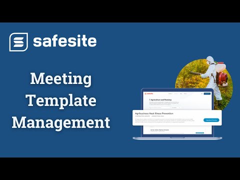 Safesite Desktop - Meeting Template Management