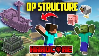 Minecraft But mobs Drop OP Structures | Hardcore Mode