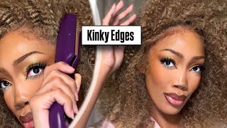 Beyoncé Inspired Kinky Edges on a Synthetic Afro Wig | Natural Hairline