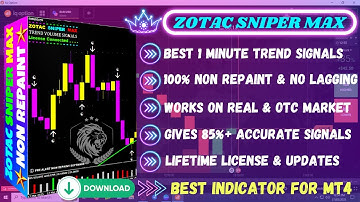 📊 85%+ ACCURATE NON REPAINT SIGNAL INDICATOR FOR MT4 BINARY TRADING ✅👑 ZOTAC SNIPER MAX INDICATOR 👑