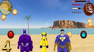 Superhero Volveine Stickman Rope Hero Gangster Crime #4 Android Gameplay screenshot 5