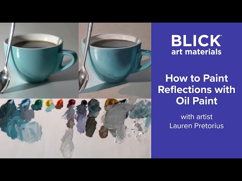 How To Paint Reflective Surfaces In Oil: Blue Coffee Cup And Metallic Spoon