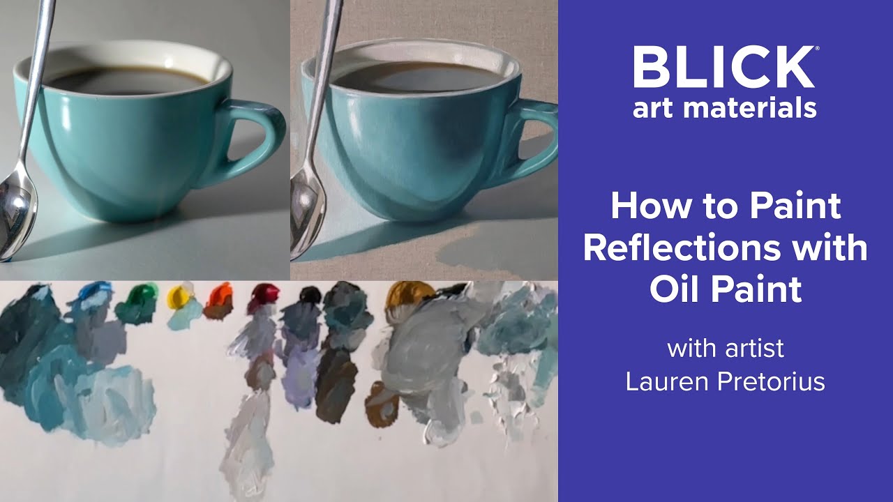 How to Paint Reflective Surfaces in Oil: Blue Coffee Cup and Metallic Spoon