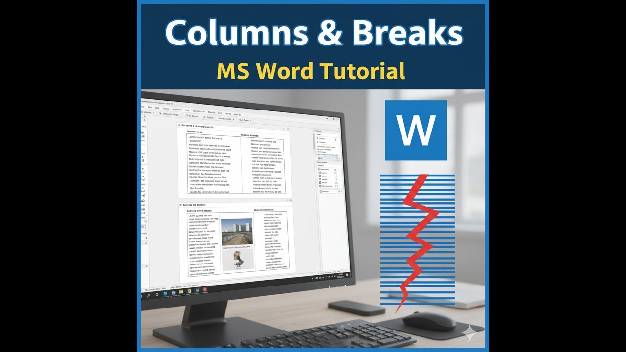 How to use Column in Microsoft word | How to use Breaks option in ...