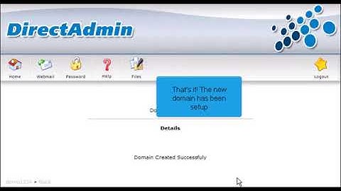 1) Hosting additional domains in Direct Admin
