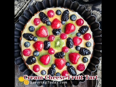 Cream Cheese Fruit Tart with Almond Crust