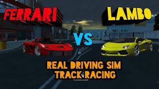 Race Ferrari vs Lambo at the race track which car has the fastest lap time?🤔 REAL DRIVING SIM. screenshot 5