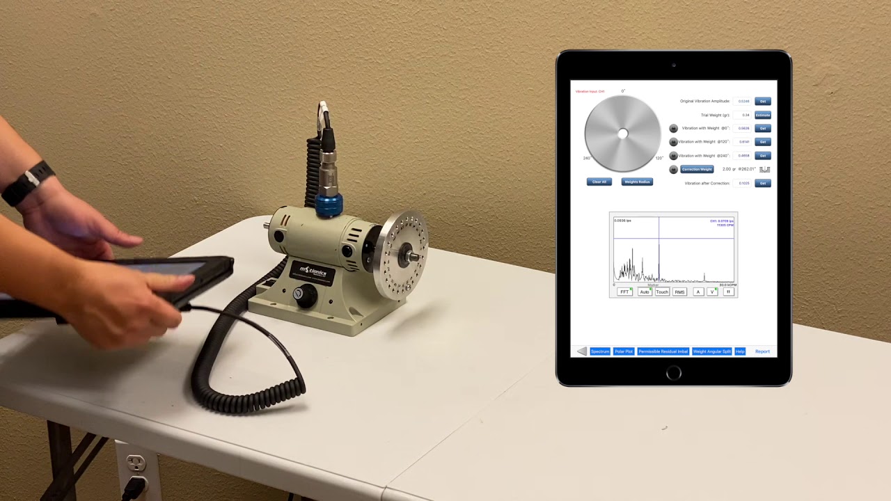 Single Plane 4Run Balancing Using Motionics iPad Rotor Balancing Kit