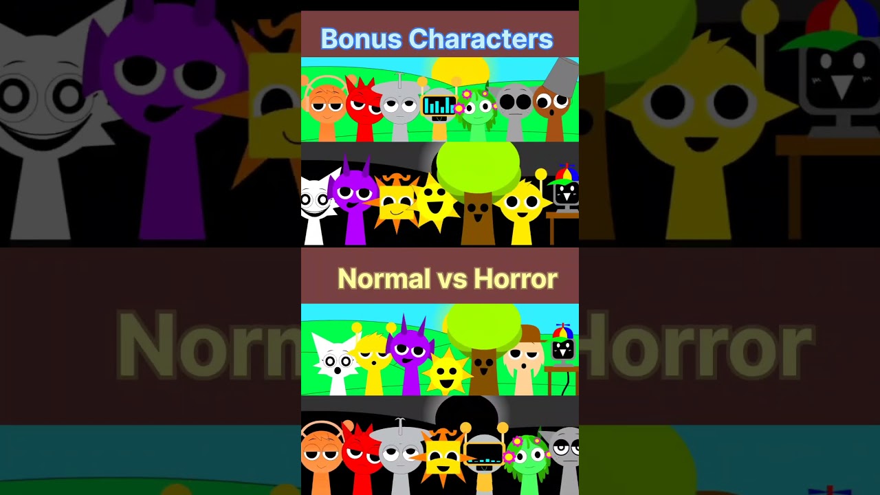 Sprunki Bonus Characters vs Normal Characters 