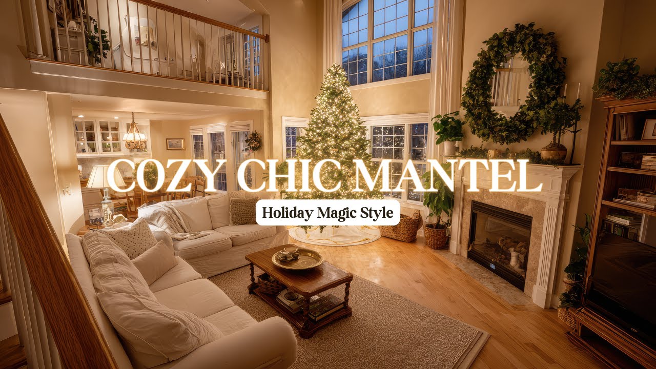 Воссоздайте рождественский декор камина в стиле Нэнси Майерс 2025: уютный шик, вневременной стиль...