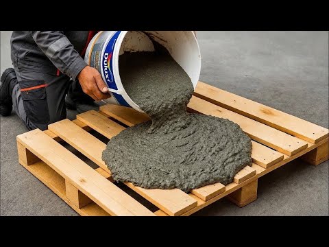 Pour Cement into Pallets and see what most people don't even imagine happens! Creation Daily