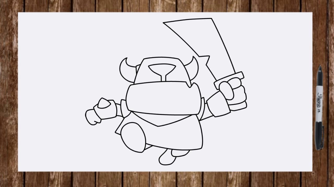 How to draw Mini PEKKA Clash Royale characters step by step - YouTube.