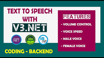 Text to Speech | VB.NET  --4-- Coding | Backend