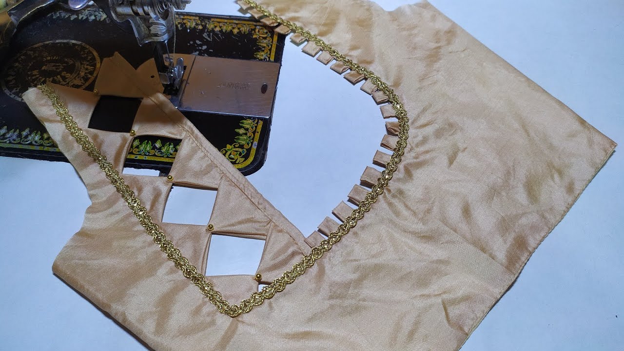Fancy back neck blouse design cutting and stitching|| Latest blouse ...