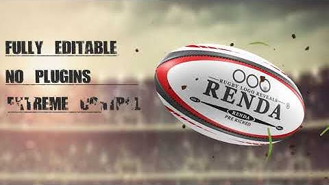 Rugby Ball Logo Reveals - After Effects Premium Template