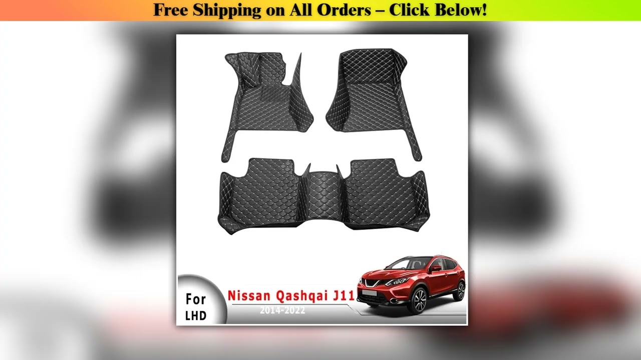Car Floor Mats Trunk Carpets For Nissan Qashqai J11 2023 2022 2021 2020 2019 2018 2017 2016 2015 20