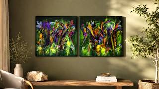 Create Magical Wildflowers with THIS Acrylic Pouring Technique 🌸 | Easy Step-by-Step Tutorial