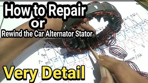 How to repair / rewind the car alternator stator.