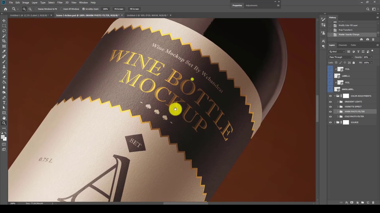 Download Wine Bottle Mock-up for Photoshop, how to use video tutorial - YouTube