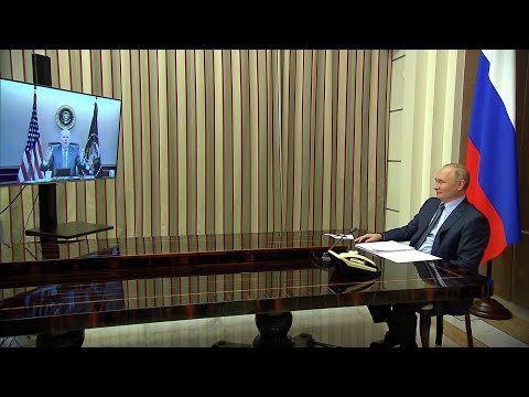 Первые кадры онлайн саммита Путина и Байдена