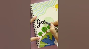 Best Front Page Design for Geography 🌎 #shorts #nhuandaocalligraphy #frontpage