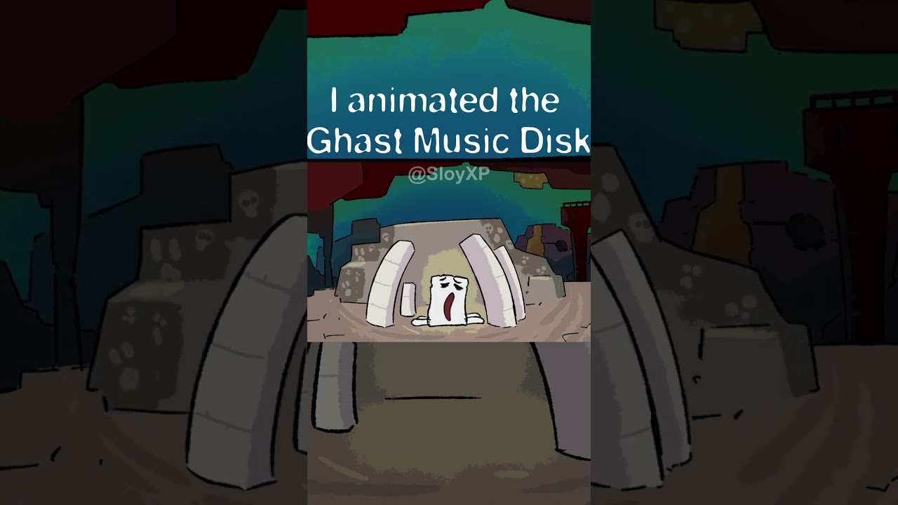 I animated the Ghast Music Disc #minecraft