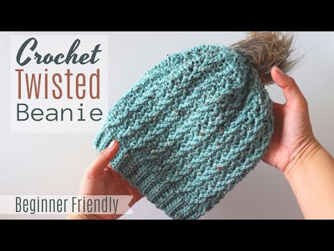 Crochet Twisted Hat / Beginner Friendly Beanie Tutorial