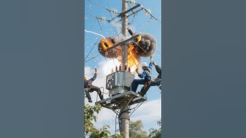 Massive Transformer Blast on Power Pole!  ⚠️ #viralvideo #shortvideo #shorts