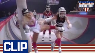 Contender Knocks Gladiator Ice Flat In The Gauntlet  | American Gladiators