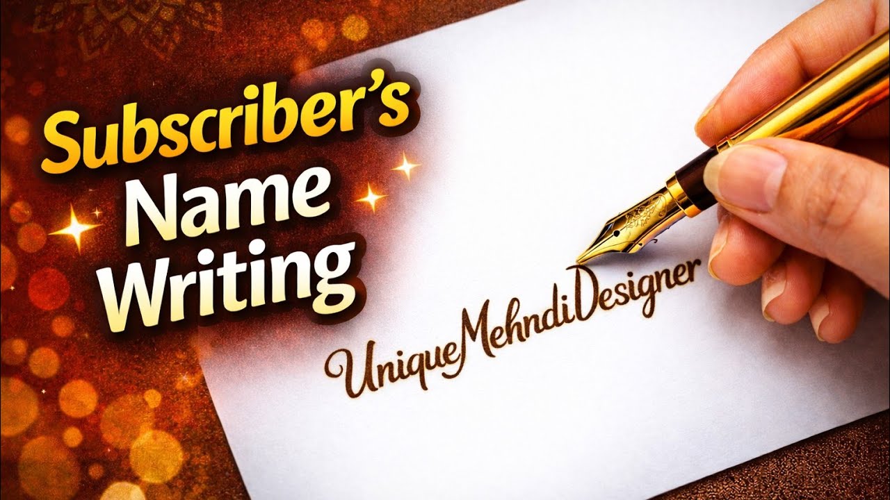 Fastest Calligraphy Name LIVE 🔥 Real Time Writing