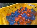 Rotating orange hole handmade DIY wooden marble run