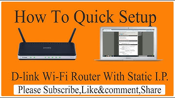 How To Quick Setup D-link Wi-Fi Router With Static I.P. & WiFi In Hindi[By Inchanji Technical]