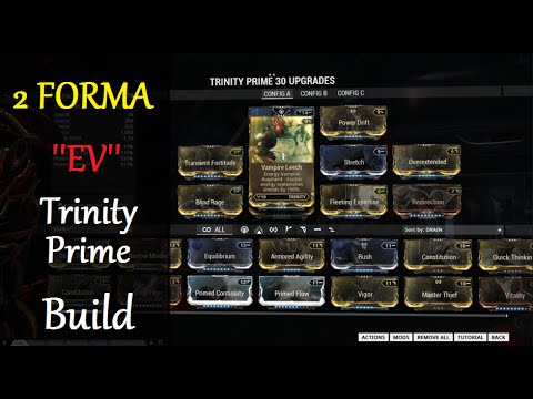 Warframe Builds - ''EV'' Trinity Prime Build (2 Forma) ...