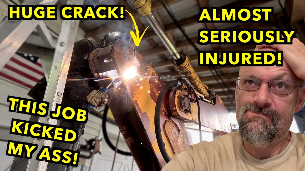 How NOT To Fix A Cracked Boom On A Large Excavator. Case 170B