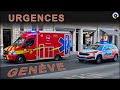 Départs engins pompiers sur interventions [Genève]