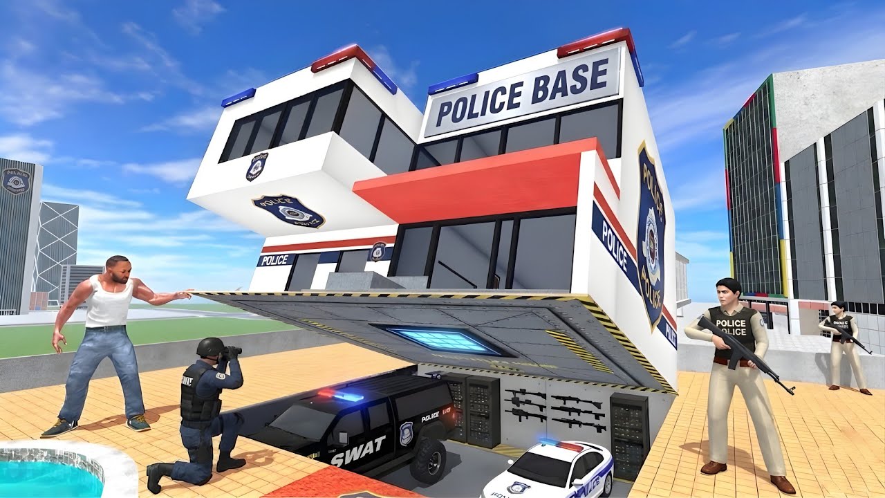 Franklin Found Secret Police Base Inside House - INDIAN BIKES DRIVING 3D