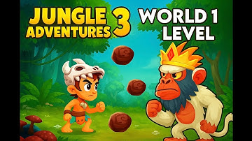 Jungle Adventures 3 World 1 Level Head Monkey Boss Fight | Epic Adventure Gameplay 🔥 | PSP Game