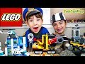 Lego City Police Chase and Prison Escape + Costume Pretend Play Cops & Robbers