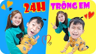 Thử Thách 24H Trông Em Giúp Mẹ ♥ Minh Khoa TV