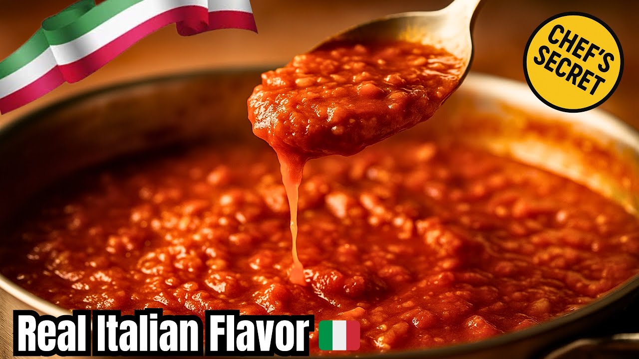 Authentic Italian Tomato Sauce — Slow-Cooked and Packed with Flavor! 🔥🇮🇹