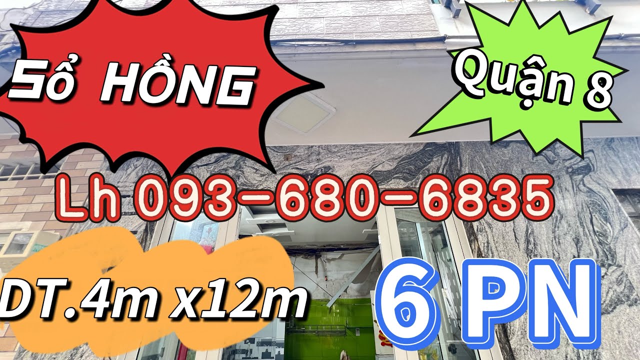 Quận 8) 🏠 Nhà Bán )1- trệt-2 lầu-1 Sân thượng , Cầu Chữ Y 
