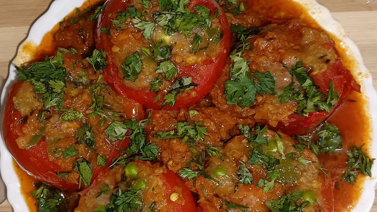 भरवा टमाटर की सब्जी स्पेशल ग्रेवी वाली बनायेंstuffed Tomato recipe with gravy tamatar कbharwa sabji 