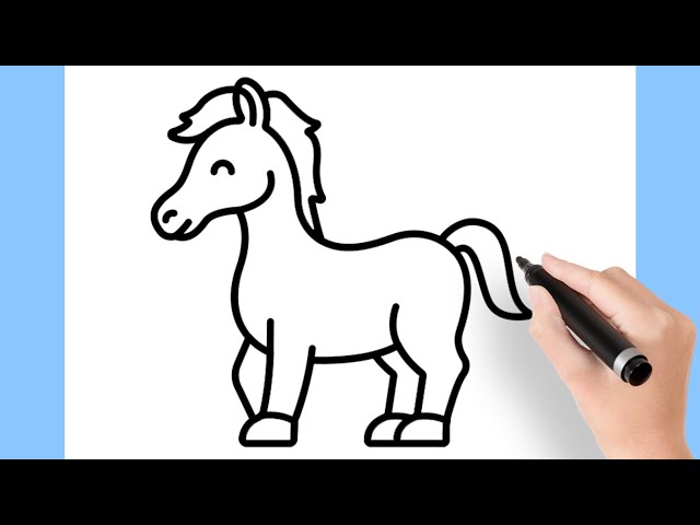 COMO DESENHAR UM CAVALO KAWAII FÁCIL🐎 